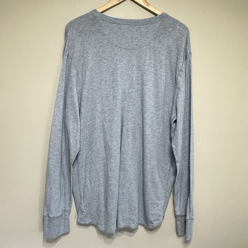 Gap‎ Athletic Fit Henley Shirt Men's XXL Blue Long Sleeve Comfort Casual - Picture 5 of 8
